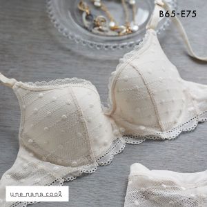 ウンナナクール une nana cool ポルカドットモールド 3/4カップブラジャー 単品