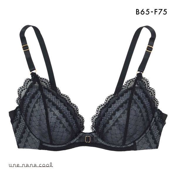 ウンナナクール une nana cool ビタードットコットン 3/4カップブラジャー 単品
