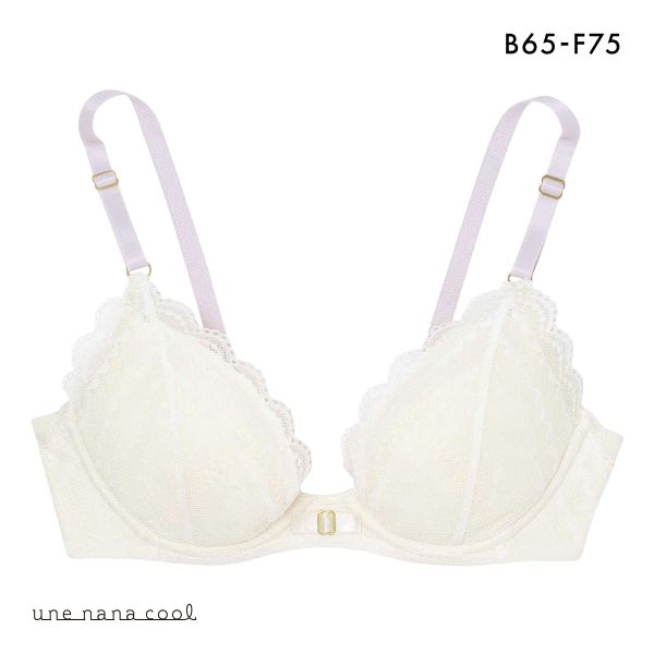 ウンナナクール une nana cool ビタードットコットン 3/4カップブラジャー 単品