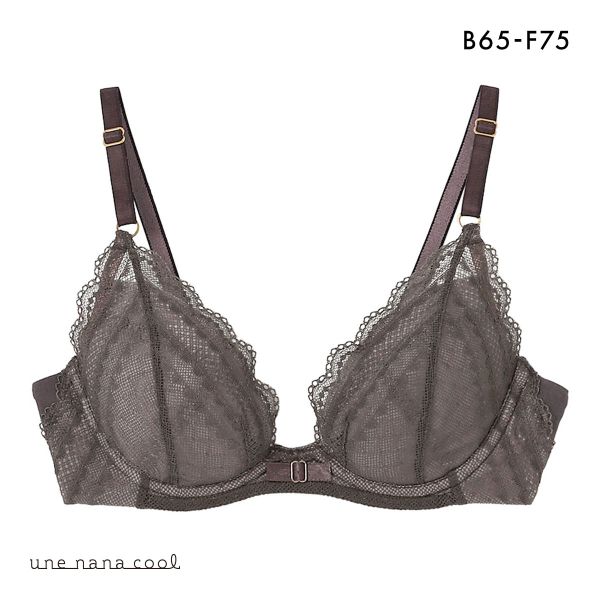 ウンナナクール une nana cool ビタードットコットン 3/4カップブラジャー 単品