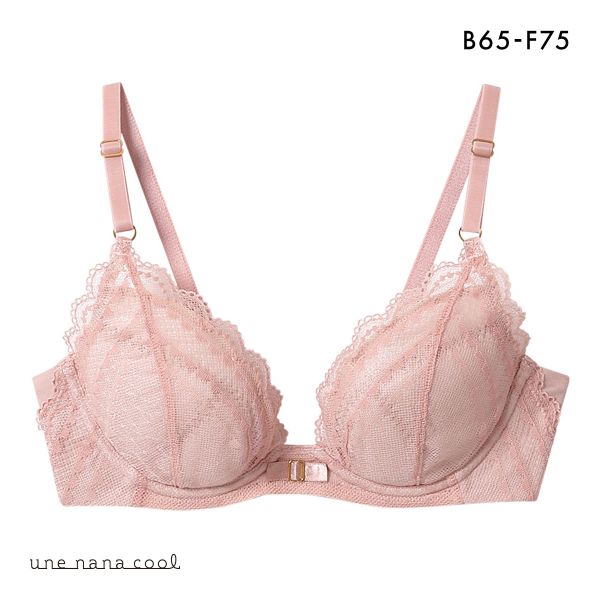 ウンナナクール une nana cool ビタードットコットン 3/4カップブラジャー 単品
