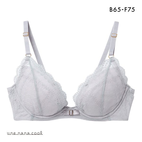 ウンナナクール une nana cool ビタードットコットン 3/4カップブラジャー 単品