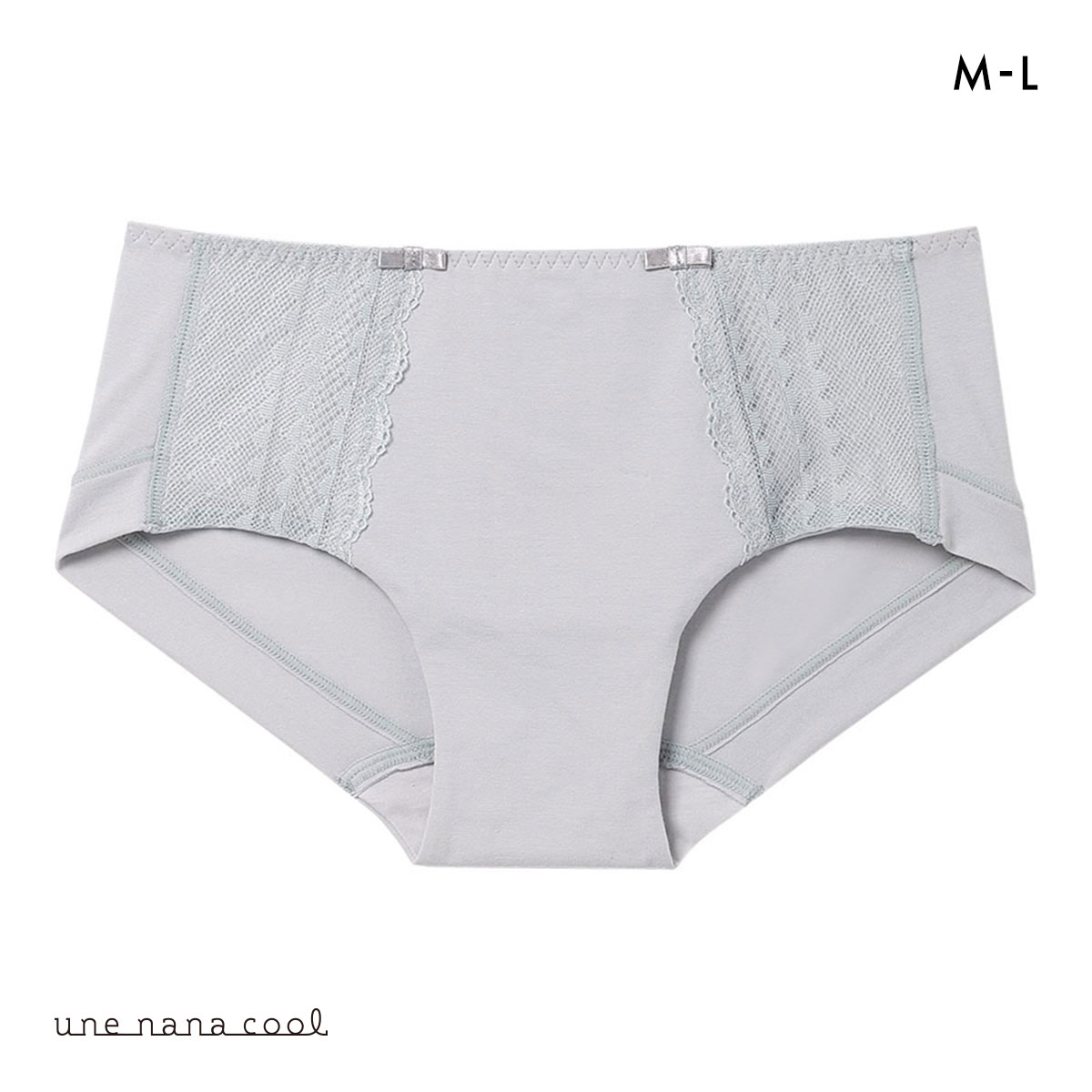 ウンナナクール une nana cool ビタードットコットン ボーイレングスショーツ 単品(LGY-薄グレー-M)