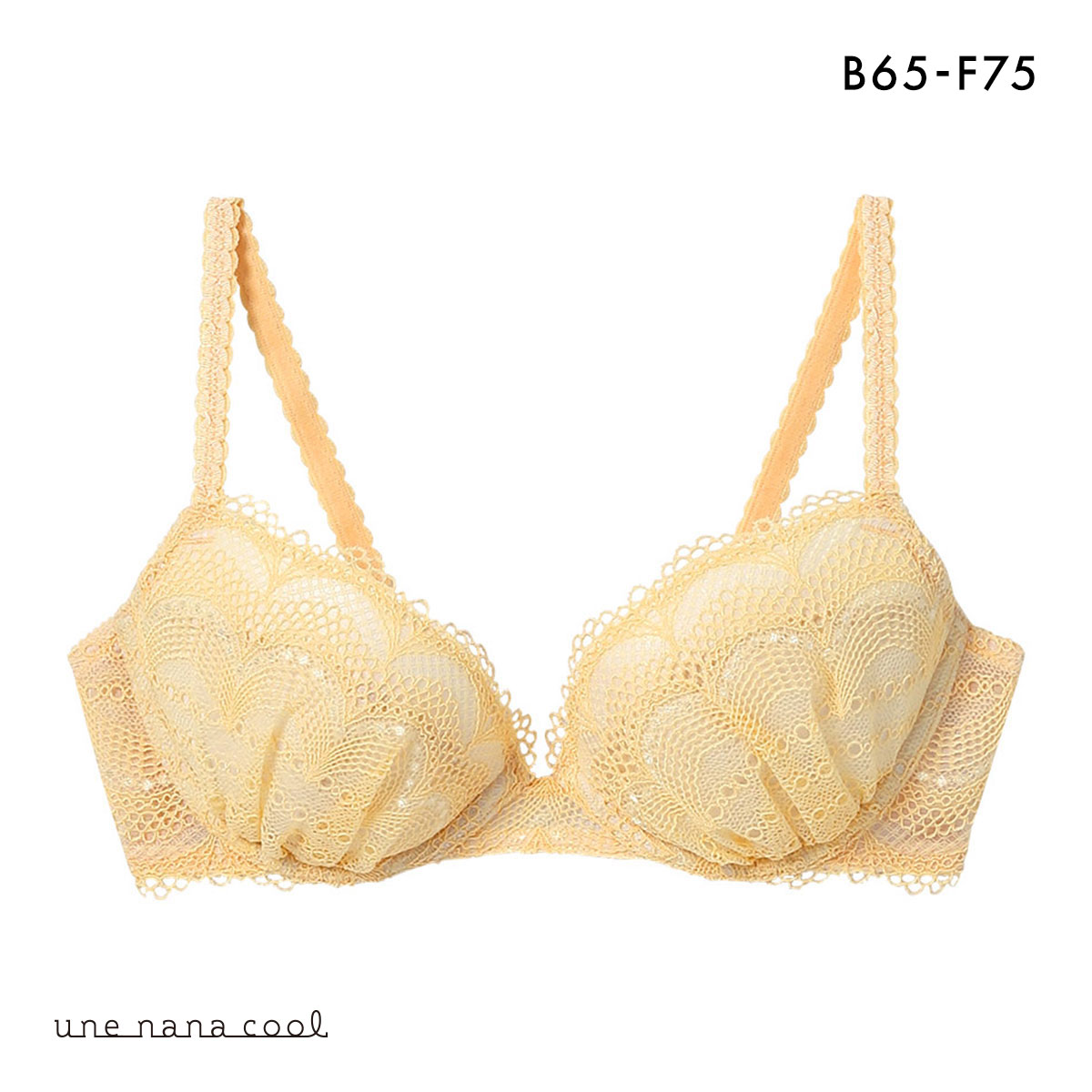 ウンナナクール イットレインズ 3/4カップ ブラジャー une nana cool itrains(CR-クリーム-B65)