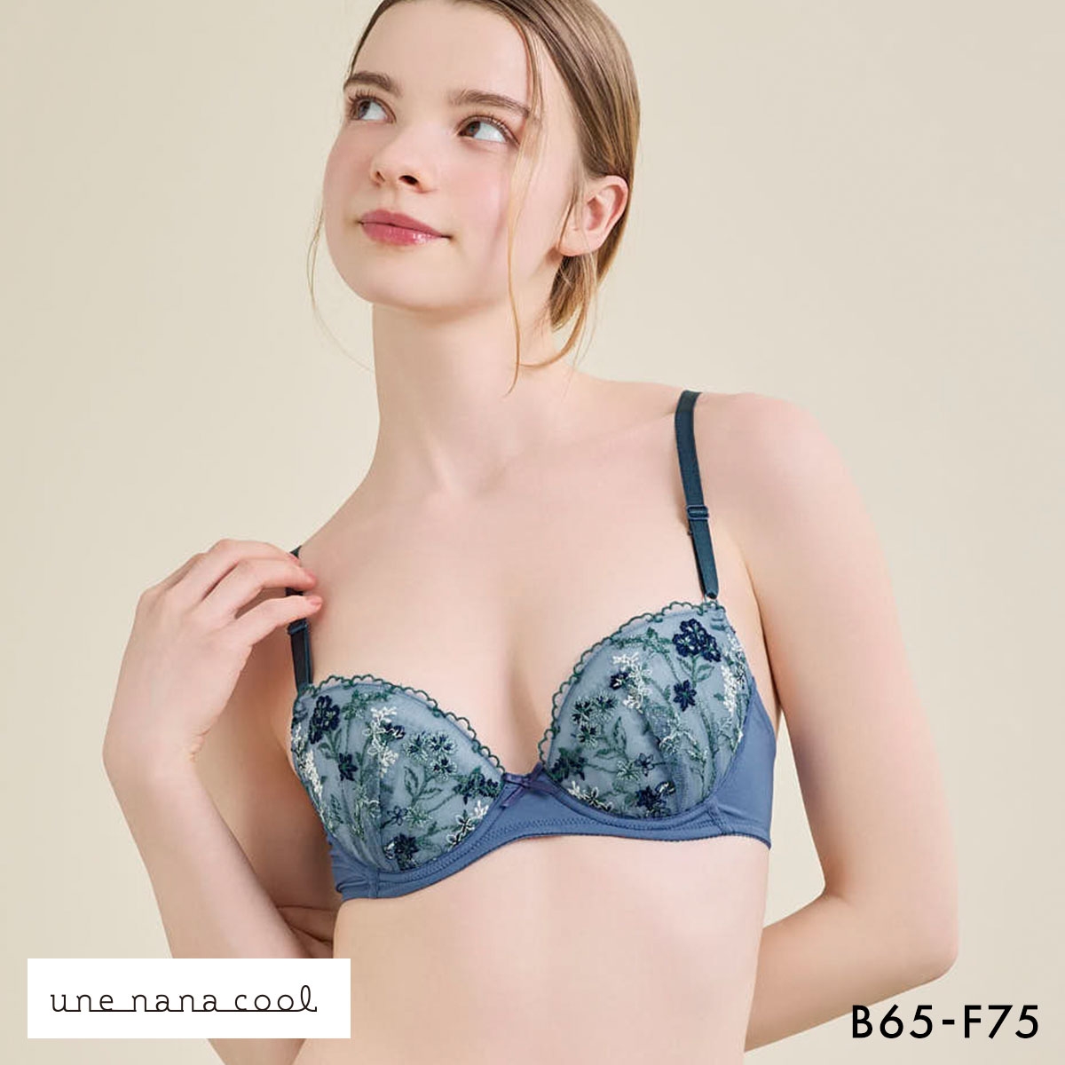 ウンナナクール Botanic Garden 3/4カップ ブラジャー 単品 une nana cool(KO-コン-B65)