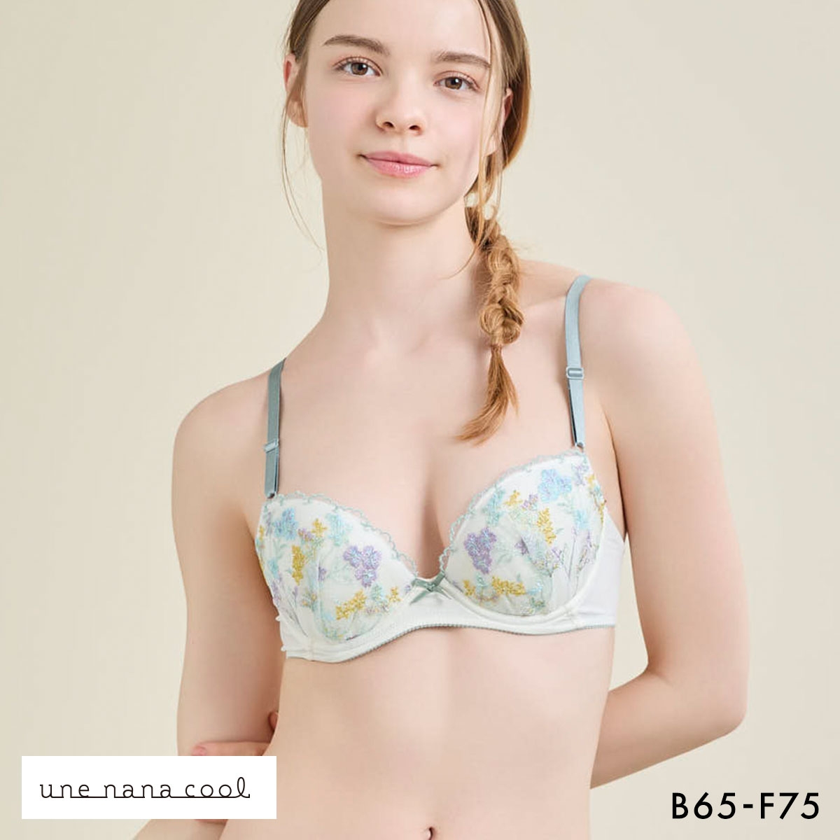 ウンナナクール Botanic Garden 3/4カップ ブラジャー 単品 une nana cool(ME-メロン-B65)