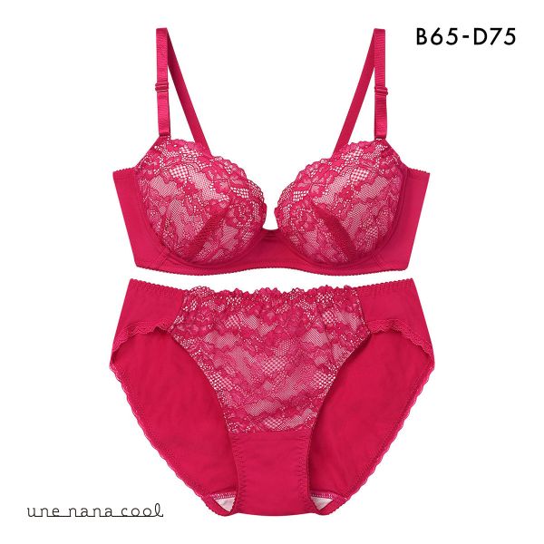 ウンナナクール une nana cool WEB限定 ブラ＆ショーツセット 3/4カップ ブラジャー ショーツ