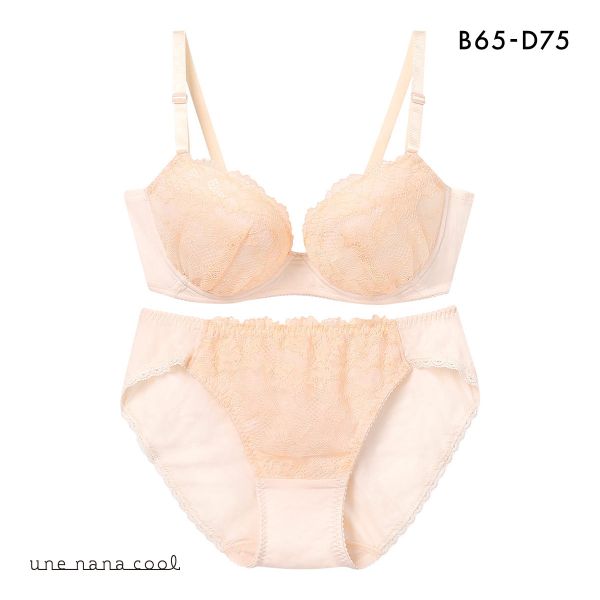 ウンナナクール une nana cool WEB限定 ブラ&ショーツセット 3/4カップ ブラジャー ショーツ ウンナナクール une nana cool WEB限定 ブラ&ショーツセット 3/4カップ ブラジャー ショーツ