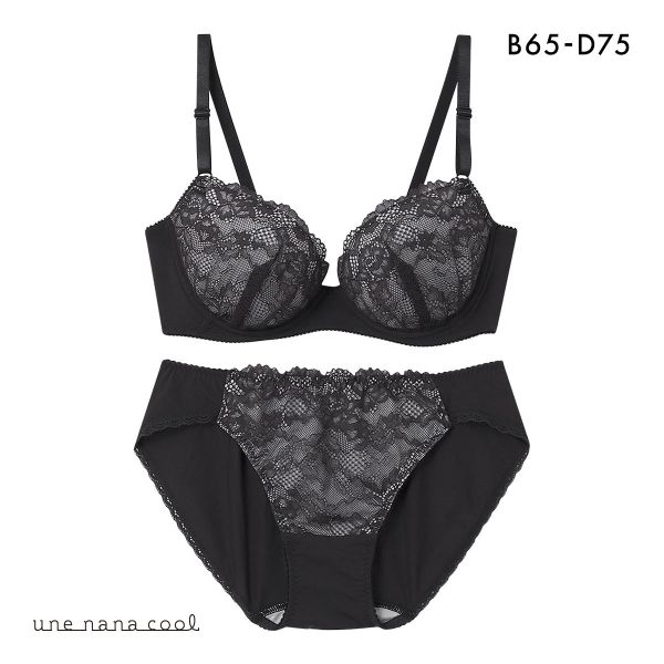 ウンナナクール WEB限定 ブラ＆ショーツセット 3/4カップ ブラジャー ショーツ une nana cool
