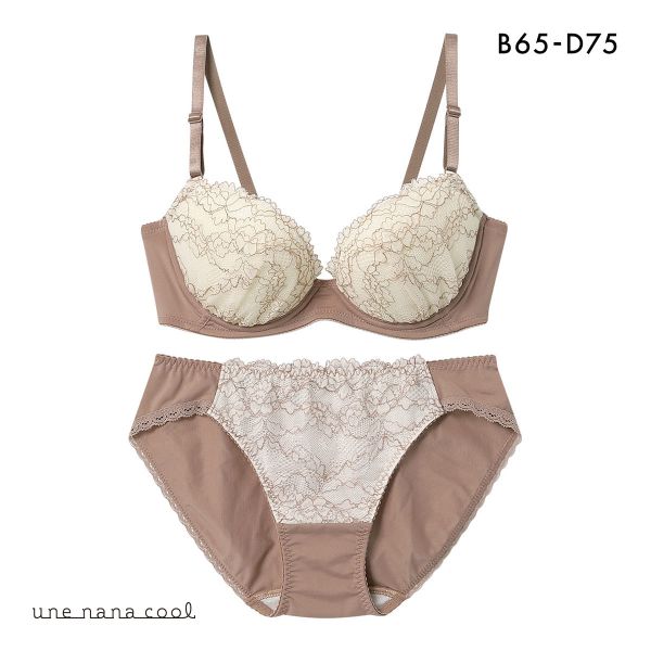 ウンナナクール WEB限定 ブラ＆ショーツセット 3/4カップ ブラジャー ショーツ une nana cool