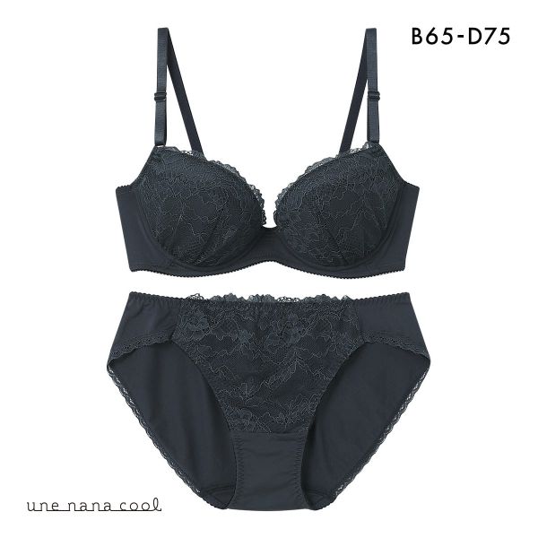 ウンナナクール WEB限定 ブラ＆ショーツセット 3/4カップ ブラジャー ショーツ une nana cool