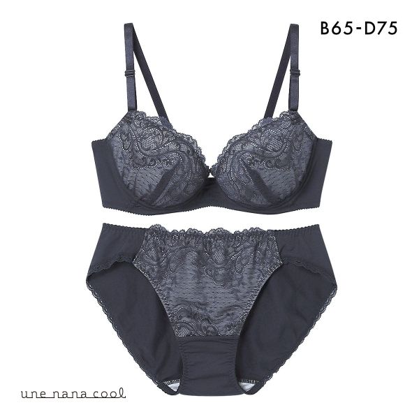 ウンナナクール WEB限定 ブラ＆ショーツセット 3/4カップ ブラジャー ショーツ une nana cool
