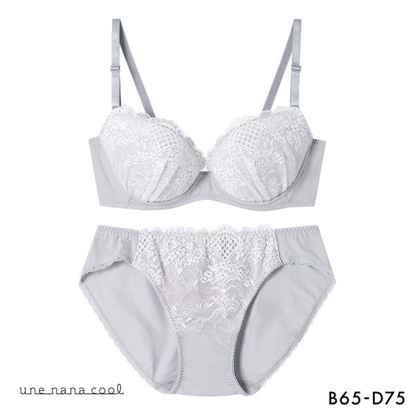 ウンナナクール WEB限定 ブラ＆ショーツセット 3/4カップ ブラジャー ショーツ une nana cool