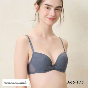 ウンナナクール une nana cool リボンブラ 胸もとフィットながもち 動いても、キレイはつづく 3/4カップブラジャー 単品