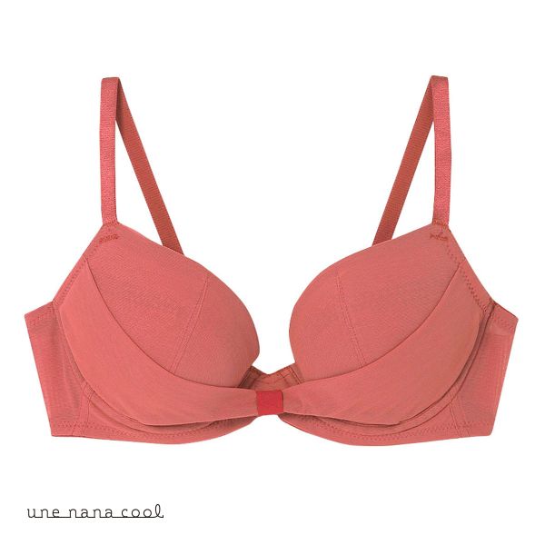 ウンナナクール une nana cool リボンブラ 胸もとフィットながもち 動いても、キレイはつづく 3/4カップブラジャー 単品