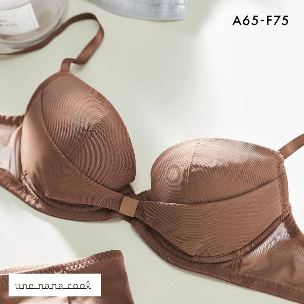 ウンナナクール une nana cool リボンブラ 胸もとフィットながもち 動いても、キレイはつづく 3/4カップブラジャー 単品