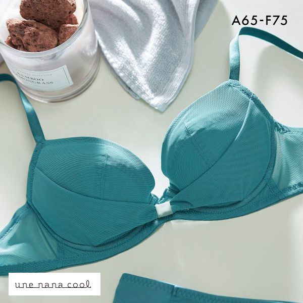 ウンナナクール une nana cool リボンブラ 胸もとフィットながもち 動いても、キレイはつづく 3/4カップブラジャー 単品