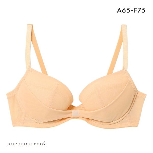 ウンナナクール une nana cool リボンブラ 胸もとフィットながもち 動いても、キレイはつづく 3/4カップブラジャー 単品