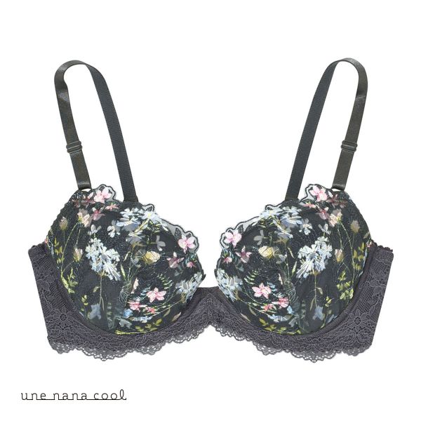 ウンナナクール une nana cool Accent flower 3/4カップ ブラジャー 単品