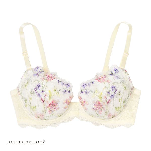 ウンナナクール une nana cool Accent flower 3/4カップ ブラジャー 単品