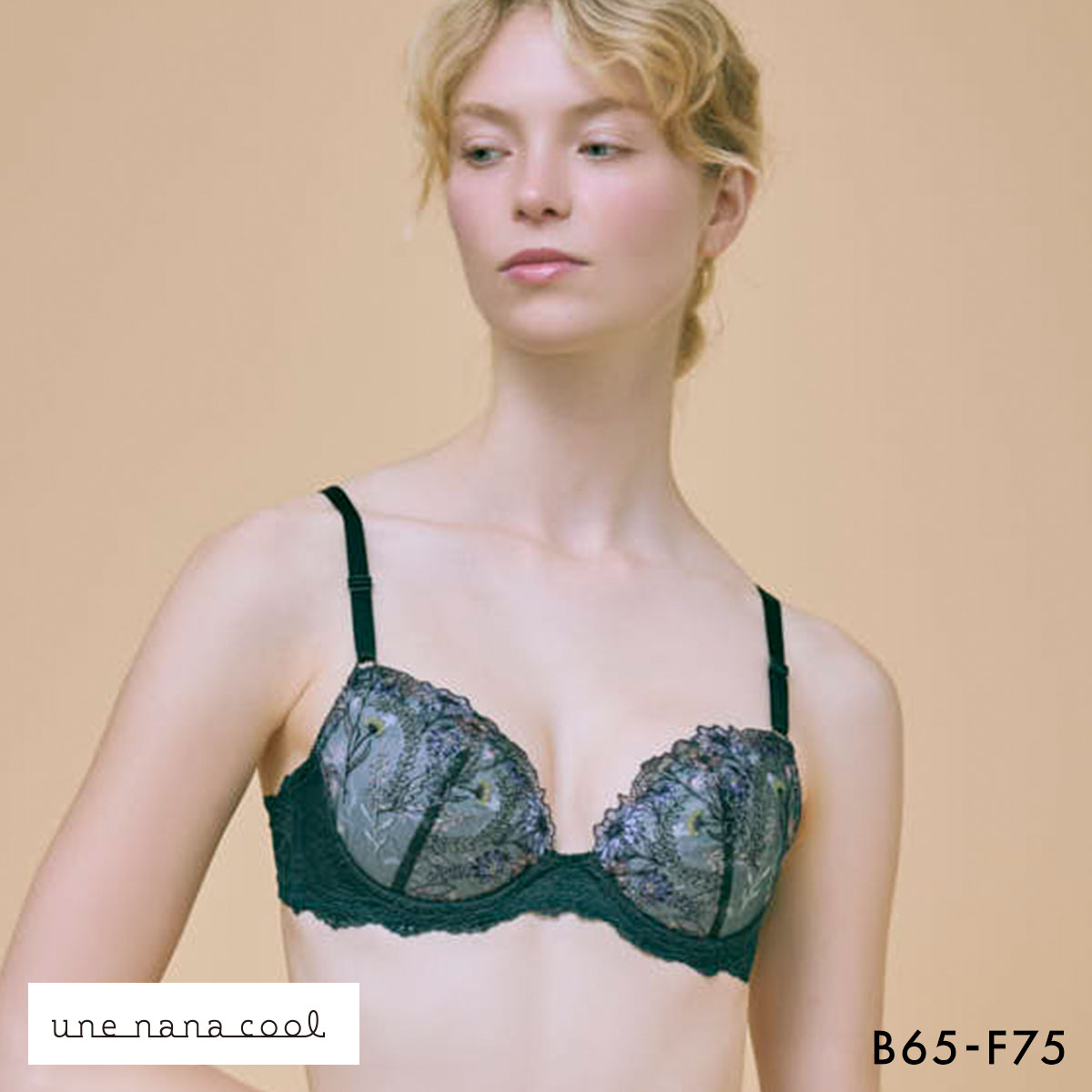ウンナナクール Steppe Flower 3/4カップ ブラジャー une nana cool