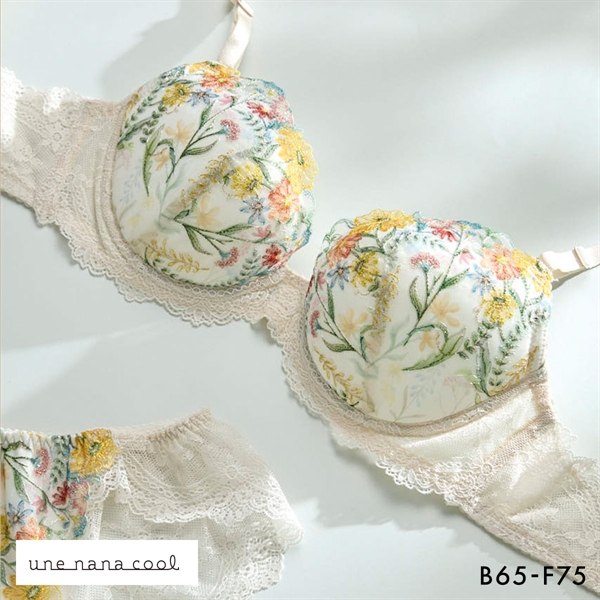 ウンナナクール Steppe Flower 3/4カップ ブラジャー une nana cool