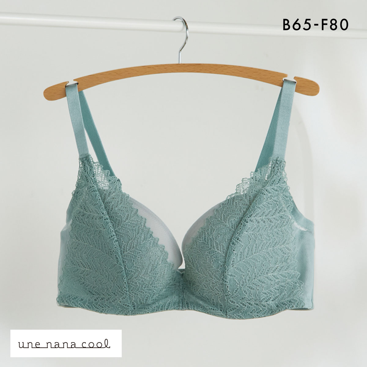 ウンナナクール une nana cool 脇スッキリ さあ、わたし レース 3/4カップブラジャー 単品(OV-オリーブ-B65)