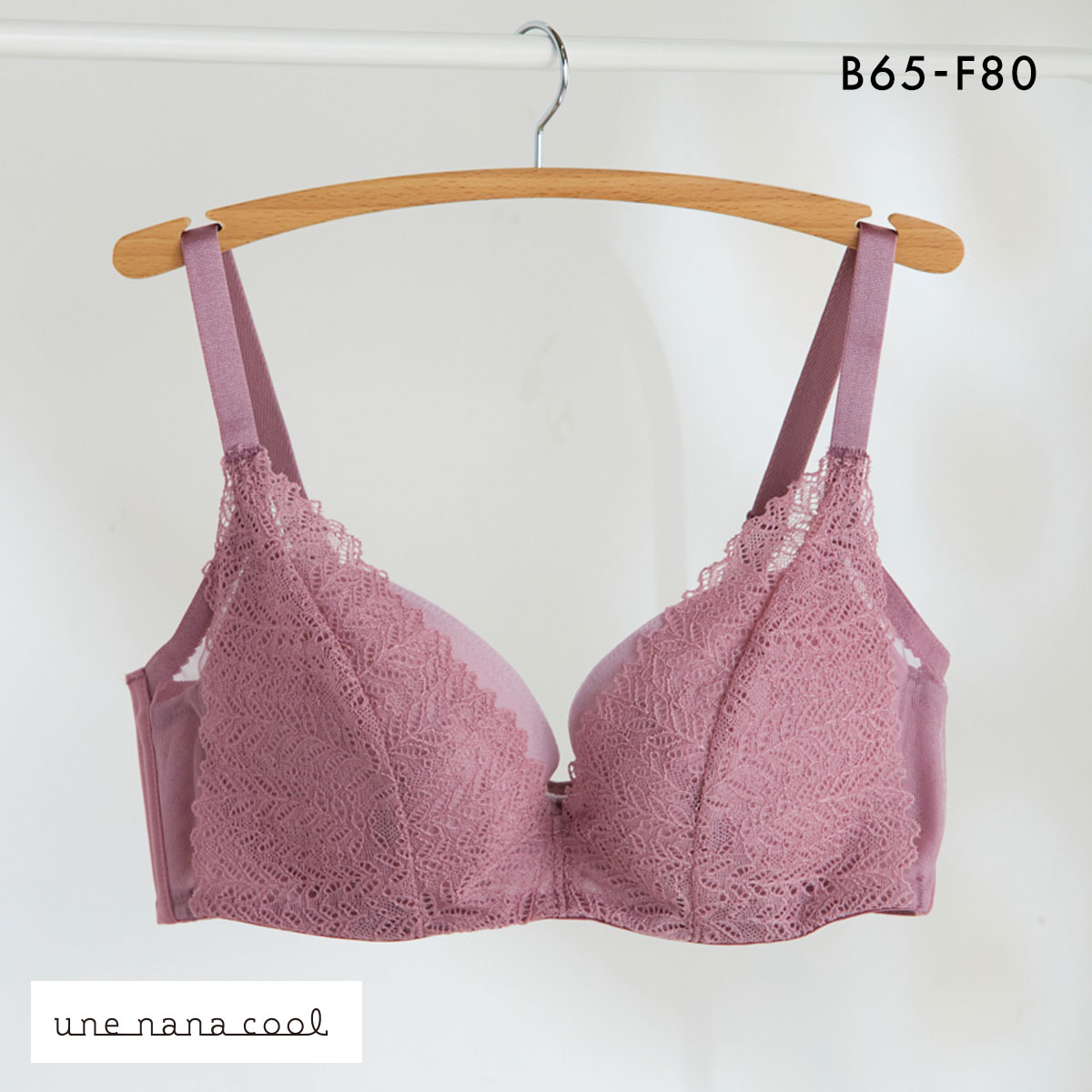 ウンナナクール une nana cool 脇スッキリ さあ、わたし レース 3/4カップブラジャー 単品(RO-ローズ-B65)