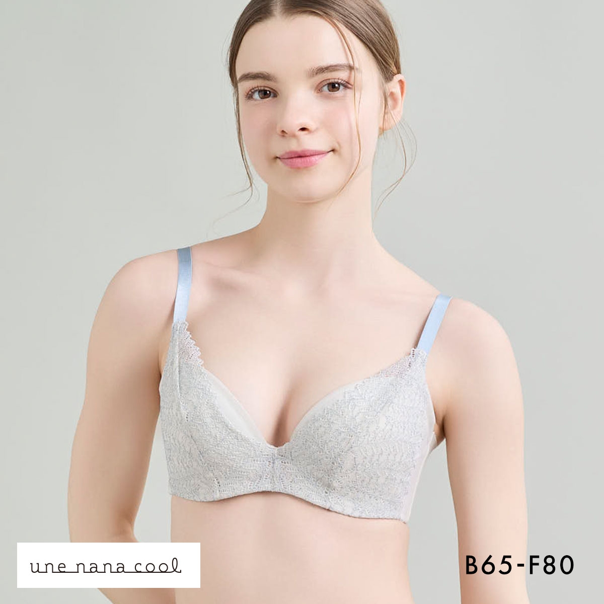 ウンナナクール une nana cool 脇スッキリ さあ、わたし レース 3/4カップブラジャー 単品(IV-アイボリー-B65)