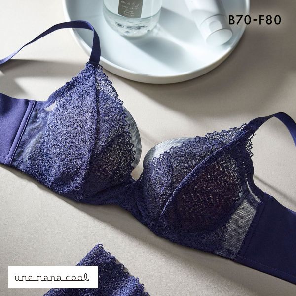 ウンナナクール une nana cool 脇スッキリ さあ、わたし レース 3/4カップブラジャー 単品