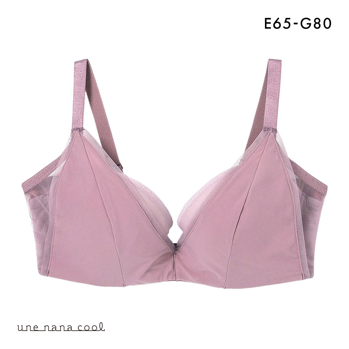 ウンナナクール une nana cool 脇スッキリ さあ、わたし シンプル 3/4カップブラジャー EFG 単品(RP-ロマンピンク-E65)