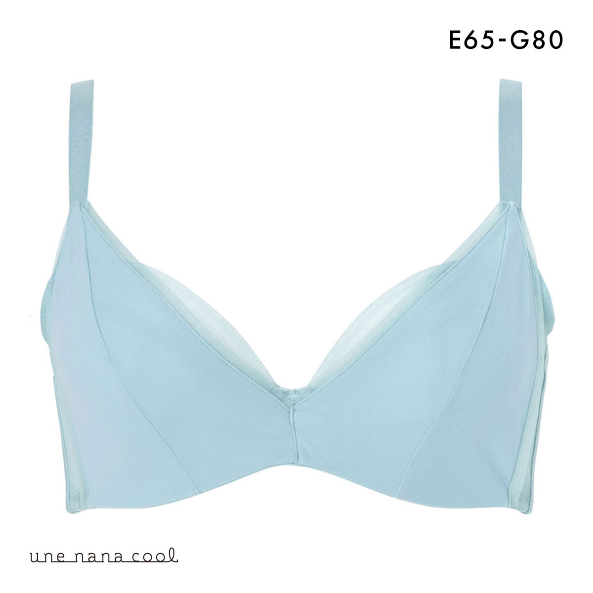 ウンナナクール une nana cool 脇スッキリ さあ、わたし シンプル 3/4カップブラジャー EFG 単品(TU-ターコイズ-E65)