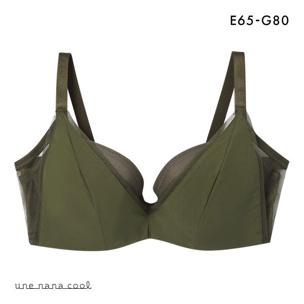 ウンナナクール une nana cool 脇スッキリ さあ、わたし シンプル 3/4カップブラジャー EFG 単品