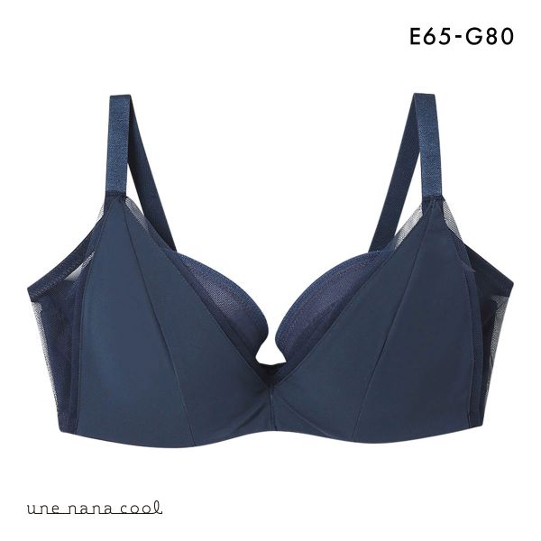 ウンナナクール une nana cool 脇スッキリ さあ、わたし シンプル 3/4カップブラジャー EFG 単品