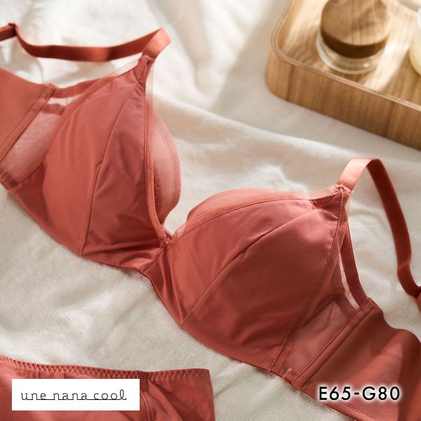 ウンナナクール une nana cool 脇スッキリ さあ、わたし シンプル 3/4カップブラジャー EFG