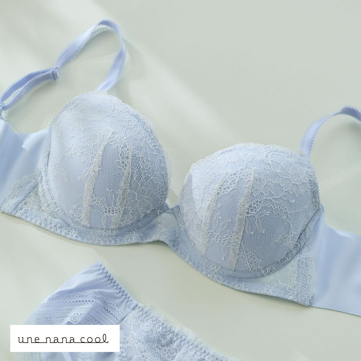 ウンナナクール une nana cool ふゆうする 3/4カップ ブラジャー 単品(BU-ブルー-B65)