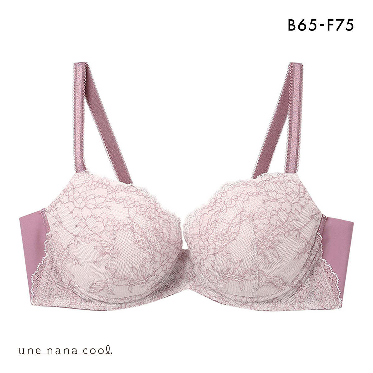 ウンナナクール une nana cool ふゆうする 3/4カップ ブラジャー 単品(RP-ロマンピンク-B65)
