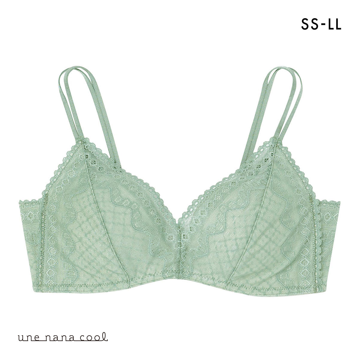 ウンナナクール 特別な日以外の364日つけたくなるブラ 364ブラ レース ノンワイヤーブラ une nana cool(OV-オリーブ-SS)