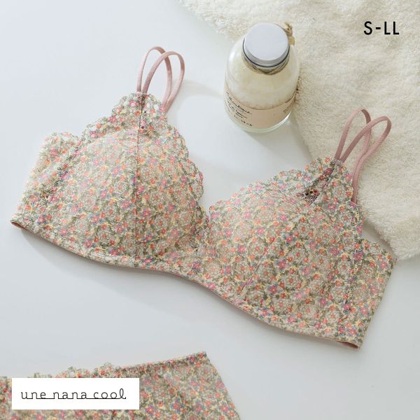 ウンナナクール une nana cool 特別な日以外の364日つけたくなるブラ 364ブラ レース MADE WITH LIBERTY FABRIC ノンワイヤーブラ 単品