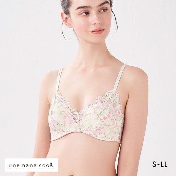 ウンナナクール une nana cool 特別な日以外の364日つけたくなるブラ 364ブラ レース MADE WITH LIBERTY FABRIC ノンワイヤーブラ 単品