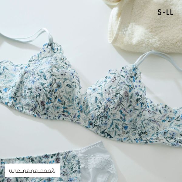 ウンナナクール une nana cool 特別な日以外の364日つけたくなるブラ 364ブラ レース MADE WITH LIBERTY FABRIC ノンワイヤーブラ 単品