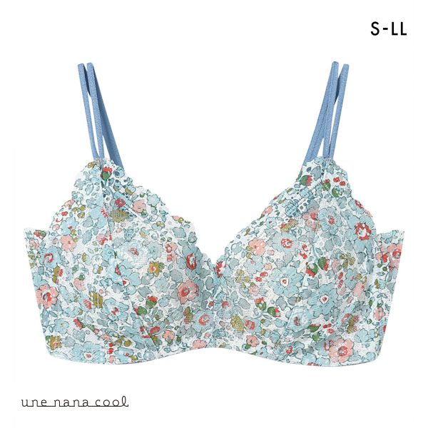 ウンナナクール une nana cool 特別な日以外の364日つけたくなるブラ 364ブラ レース MADE WITH LIBERTY FABRIC ノンワイヤーブラ 単品