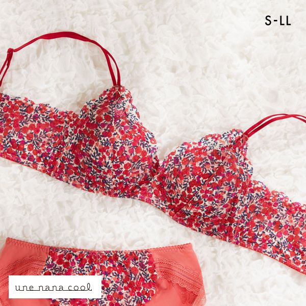 ウンナナクール une nana cool 特別な日以外の364日つけたくなるブラ 364ブラ レース MADE WITH LIBERTY FABRIC ノンワイヤーブラ 単品