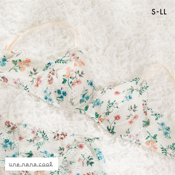 ウンナナクール une nana cool 特別な日以外の364日つけたくなるブラ 364ブラ レース MADE WITH LIBERTY FABRIC ノンワイヤーブラ 単品