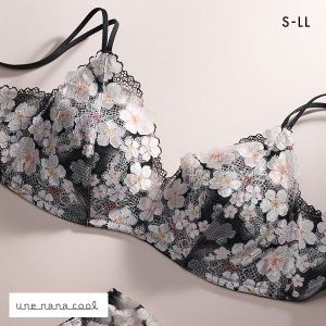 ウンナナクール une nana cool 特別な日以外の364日つけたくなるブラ 364ブラ レース 桜柄 ノンワイヤーブラ 単品