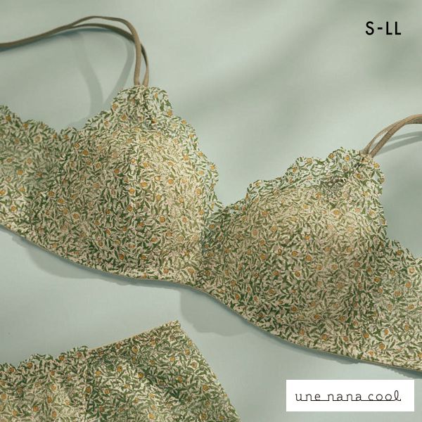 ウンナナクール 特別な日以外の364日つけたくなるブラ 364ブラ レース MADE WITH LIBERTY FABRIC ノンワイヤーブラ une nana cool 大きいサイズ