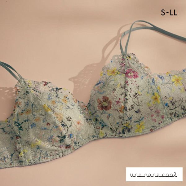 ウンナナクール 特別な日以外の364日つけたくなるブラ 364ブラ レース MADE WITH LIBERTY FABRIC ノンワイヤーブラ une nana cool 大きいサイズ
