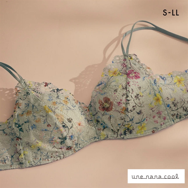 ウンナナクール 特別な日以外の364日つけたくなるブラ 364ブラ レース MADE WITH LIBERTY FABRIC ノンワイヤーブラ une nana cool 大きいサイズ
