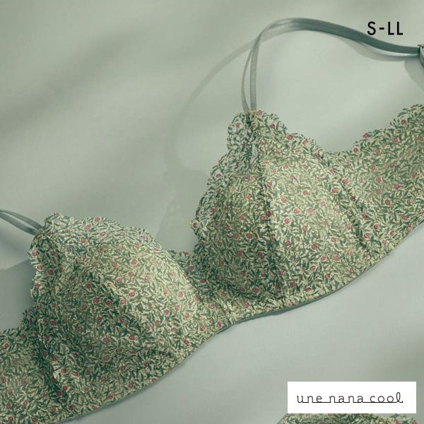 ウンナナクール 特別な日以外の364日つけたくなるブラ 364ブラ レース MADE WITH LIBERTY FABRIC ノンワイヤーブラ une nana cool 大きいサイズ