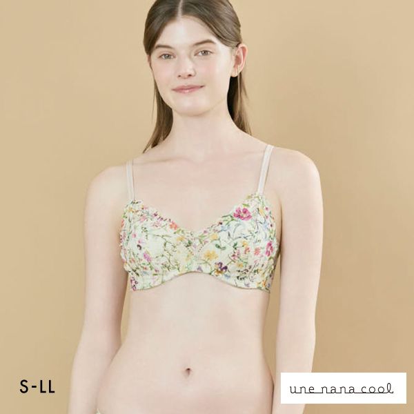ウンナナクール 特別な日以外の364日つけたくなるブラ 364ブラ レース MADE WITH LIBERTY FABRIC ノンワイヤーブラ une nana cool 大きいサイズ